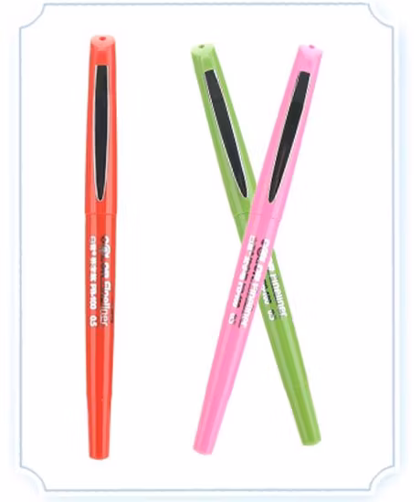 Stationery Wholesale Snowhtie Felt Pen Metal Clip Fineliner Tips, Red Color, 12CT, Classical Pens