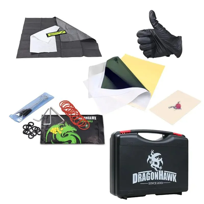 Complete Professional Tattoo Kit Rotary Tattoo Machines Gun Kits for Body Art