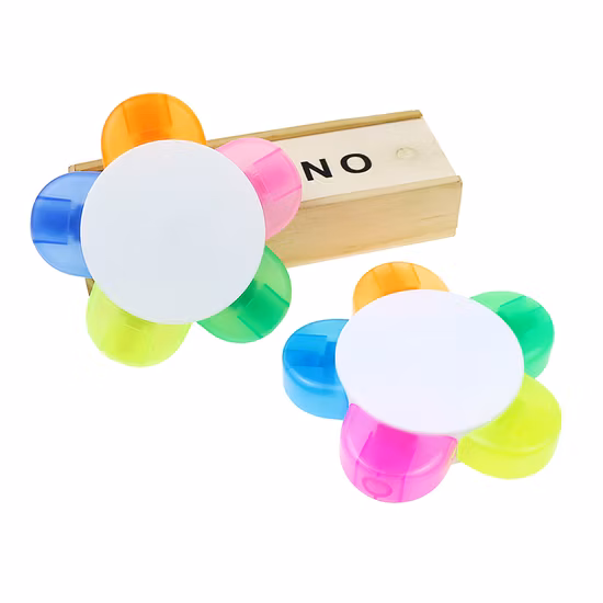 Rotulador resaltador con forma de flor 5 en 1 de alta calidad